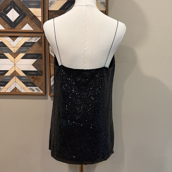 Ralph Lauren Collection Embellished Sequin Tank Top Black 8 - Picture 4 of 9